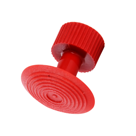 PIASTRA ADESIVA  ROSSA ROTONDA  CON SUPERFICIE SFERICA- D21mm