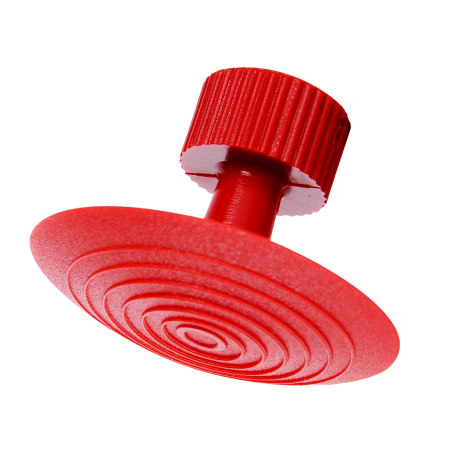 PIASTRA ADESIVA  ROSSA ROTONDA CON SUPERFICIE SFERICA -  D32mm