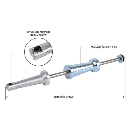 ESTRATTORE PDR, IN ACCIAIO E ALLUMINIO. PESO 1KG.