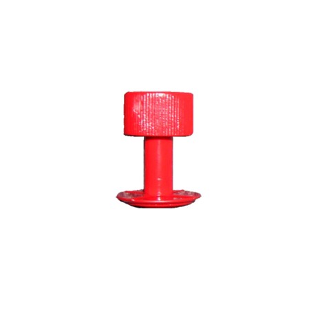 PIASTRA ADESIVA  ROSSA ROTONDA CON SUPERFICIE SFERICA  D16mm