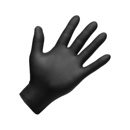 GUANTI IN NITRILE NERO " L" 3,5my(cf.100pz)