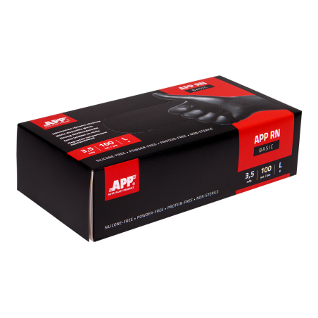 GUANTI IN NITRILE NERO " L" 3,5my(cf.100pz)