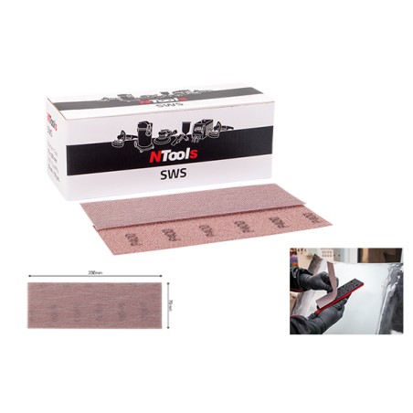 FOGLIO IN RETE ABRASIVA/RETRO VELCRO -P180- 70X200mm